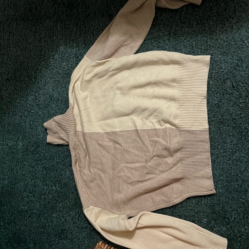 Two tone, super soft sweater